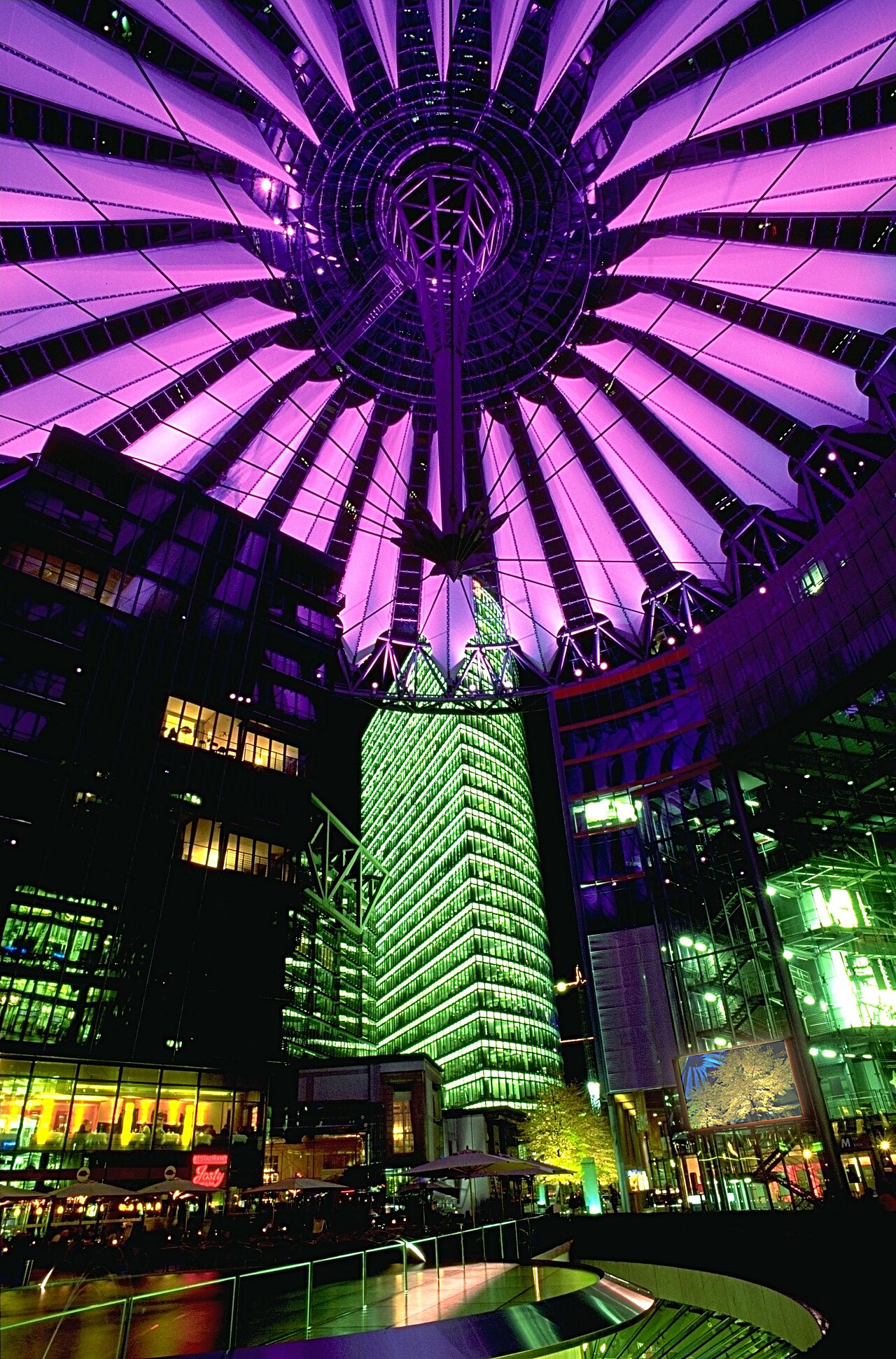 Sony Center at Night, Berlin.
