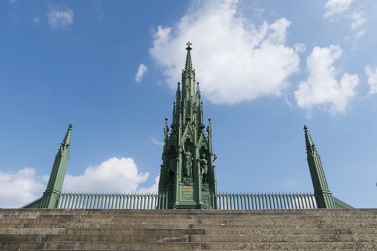 Commemorative Memorial to the 1813 – 1815 Wars of Liberation from the napolenoic occupation of several German states ("Befreiungskriege"), designed in 1817 and inaugurated on 30 Ma