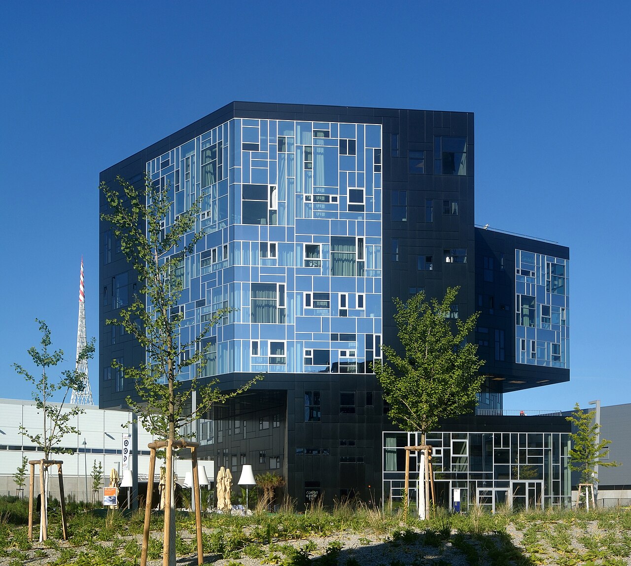 Campus of the Vienna University of Economics and Business , building EA (Executive Academy), planned by NO.MAD Arquitectos (Madrid), Welthandelsplatz 1, 2nd district of Vienna