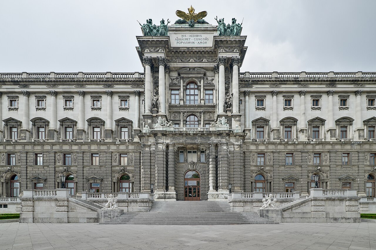 Back side of Neue Burg, part of the Hofberg Palace complex in Vienna
