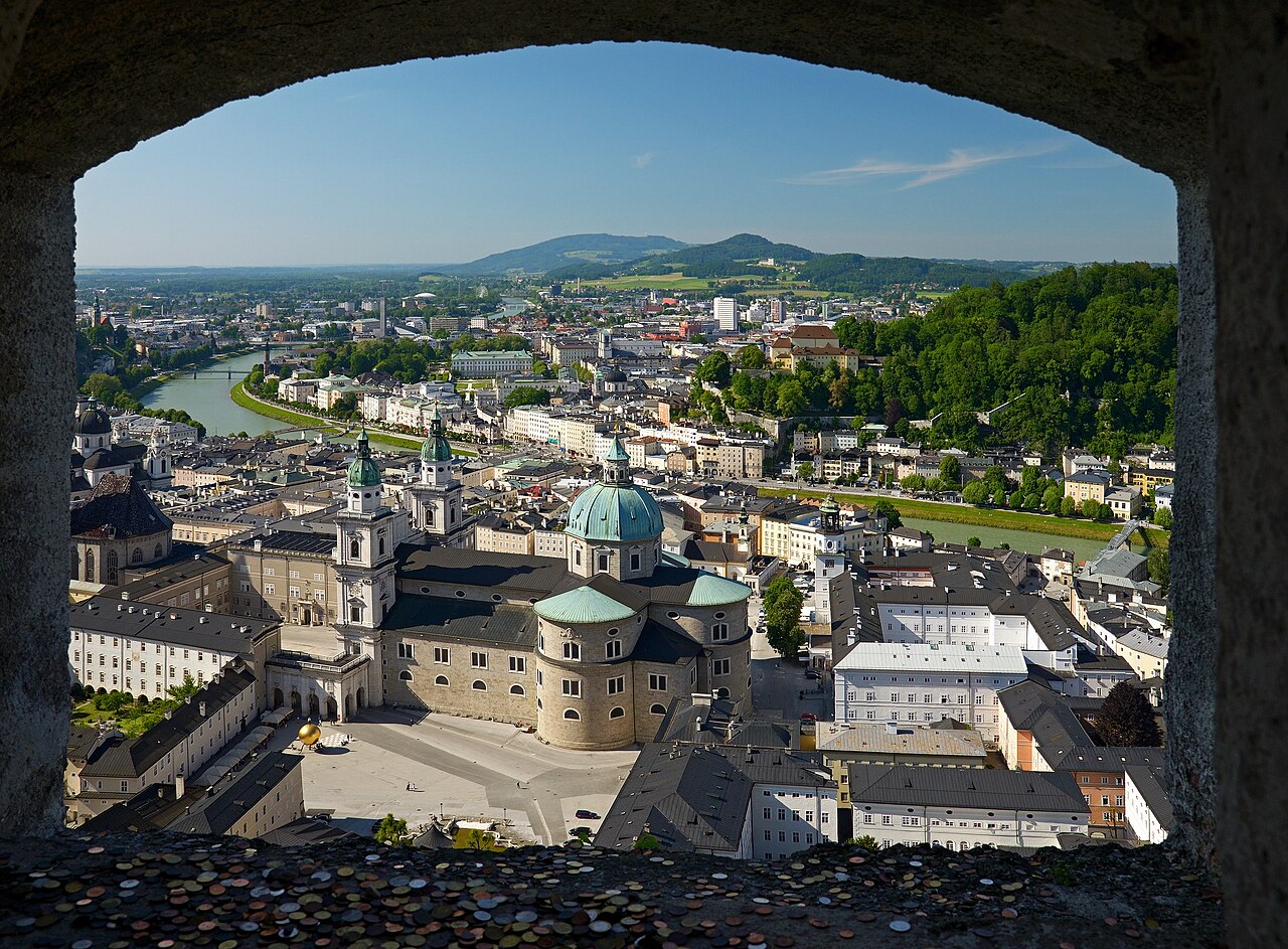 View of Salzburg from Hohensalzburg Castle. Austria