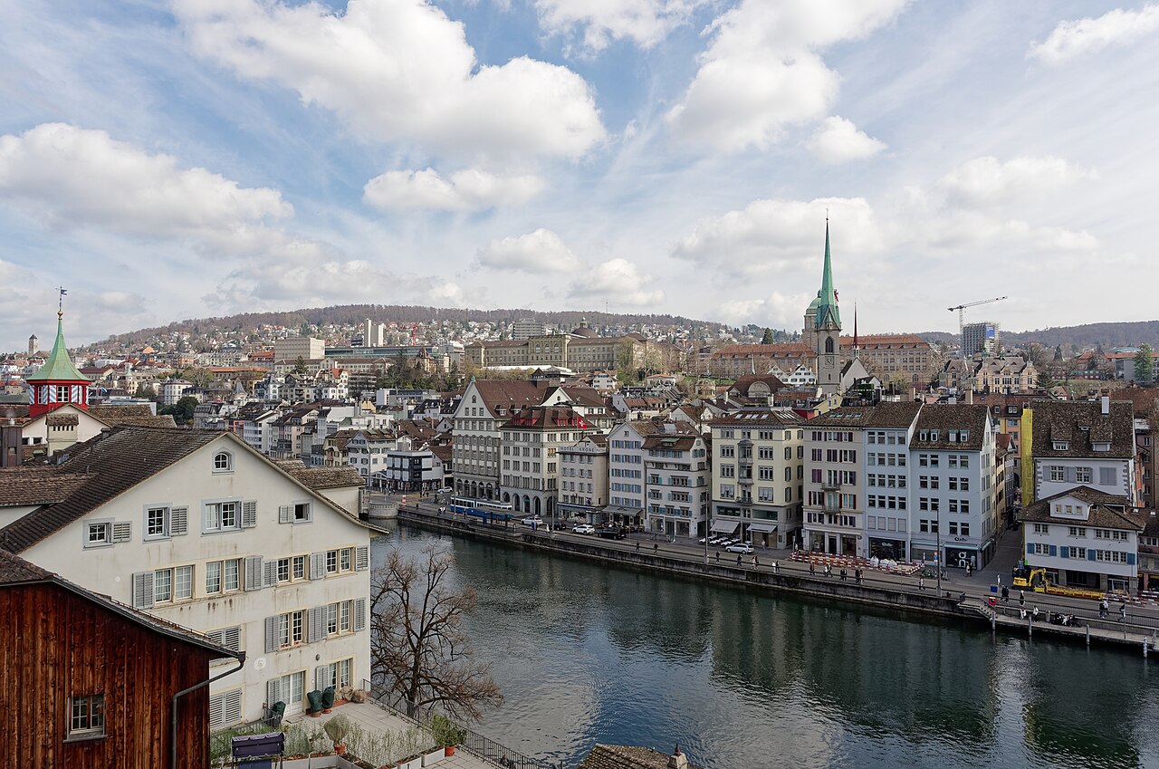 View from the Lindenhof Hill in Zurich